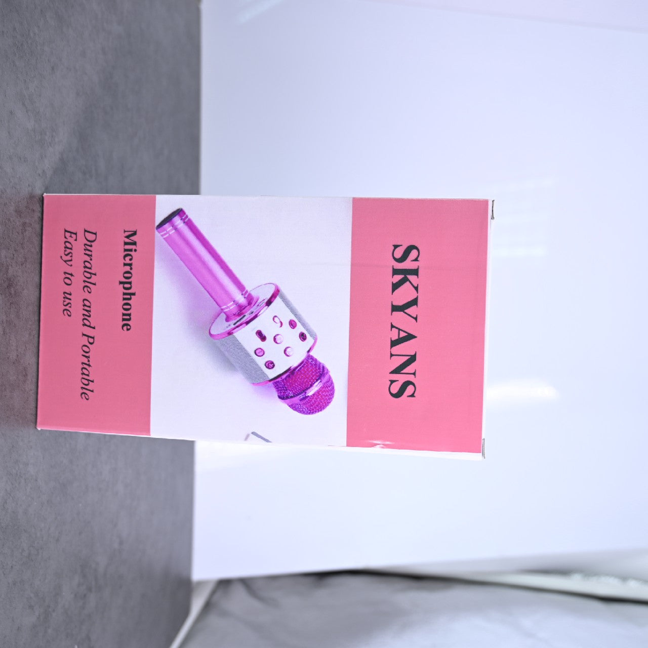 SKYANS Microphone for Singing Portable Wireless Bluetooth Karaoke Microphone for Adults In Pink