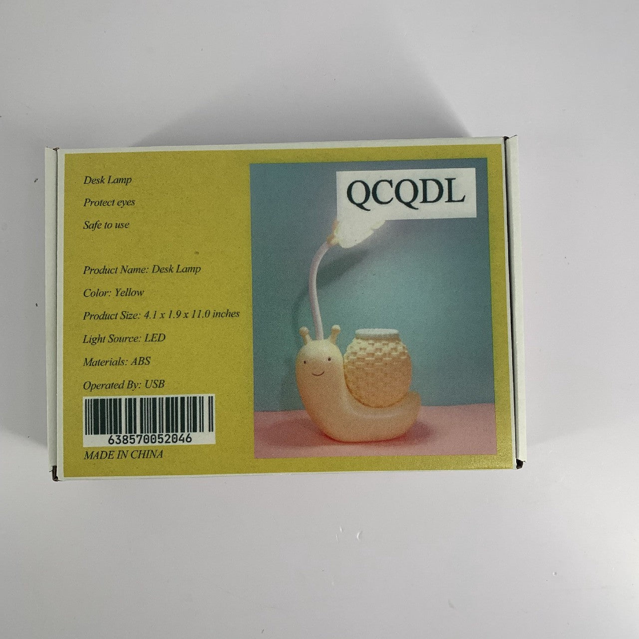 QCQDL Desk Lamp Cute Cartoon Snail Shape Desk Lamp for Children Protect Eyes Lamp In Yellow