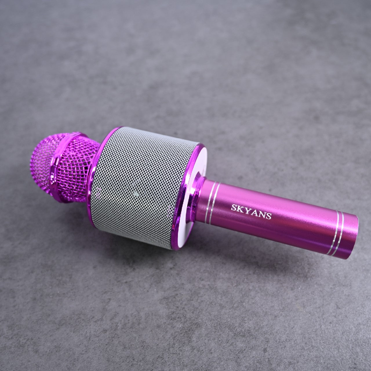 SKYANS Microphone for Singing Portable Wireless Bluetooth Karaoke Microphone for Adults In Pink