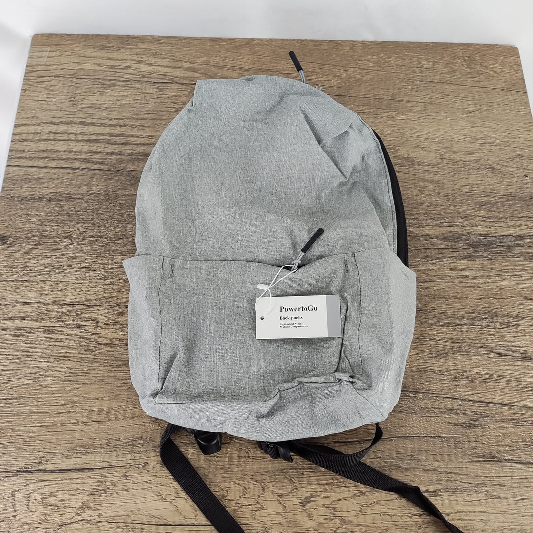 PowertoGo Travel Laptop Backpack Water Resistant Backpacks for Men, Grey