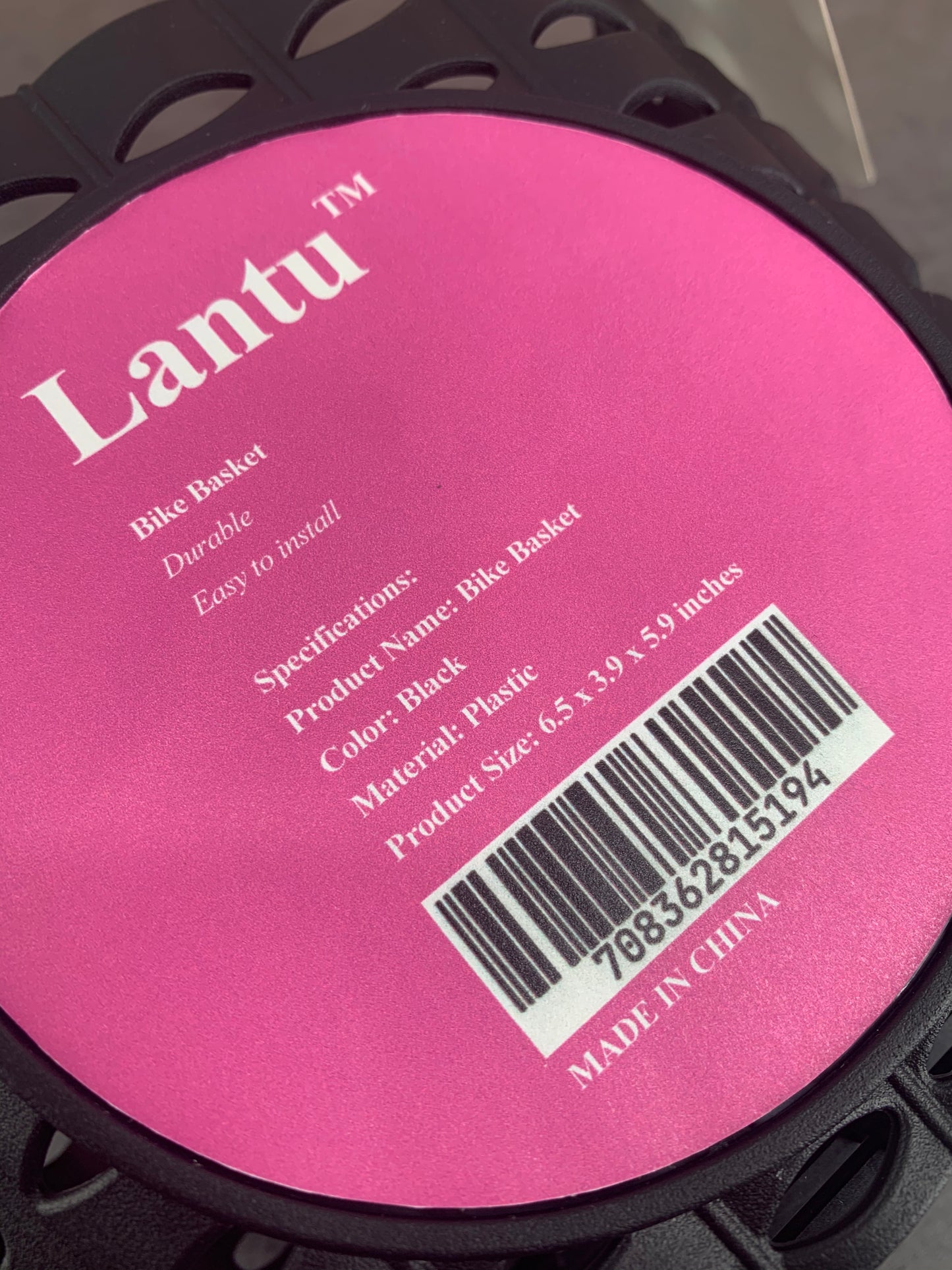 Lantu Bike Basket for Front Bike Accessories for Children in Black