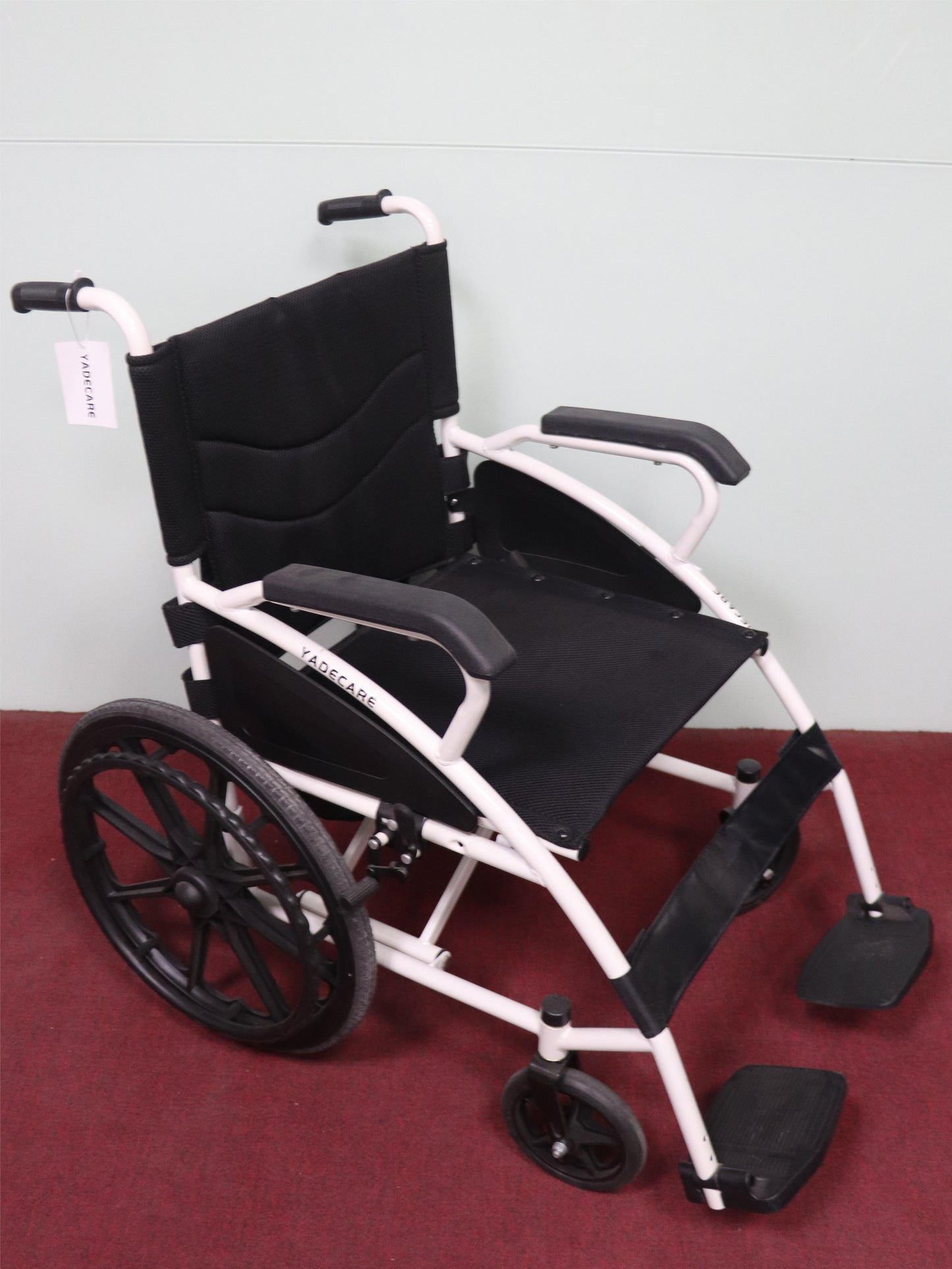 YADECARE Foldable Wheelchair, Lift Wheelchair with Swing-Away Elevating Leg Rests and Flip-Back Arms for Adult