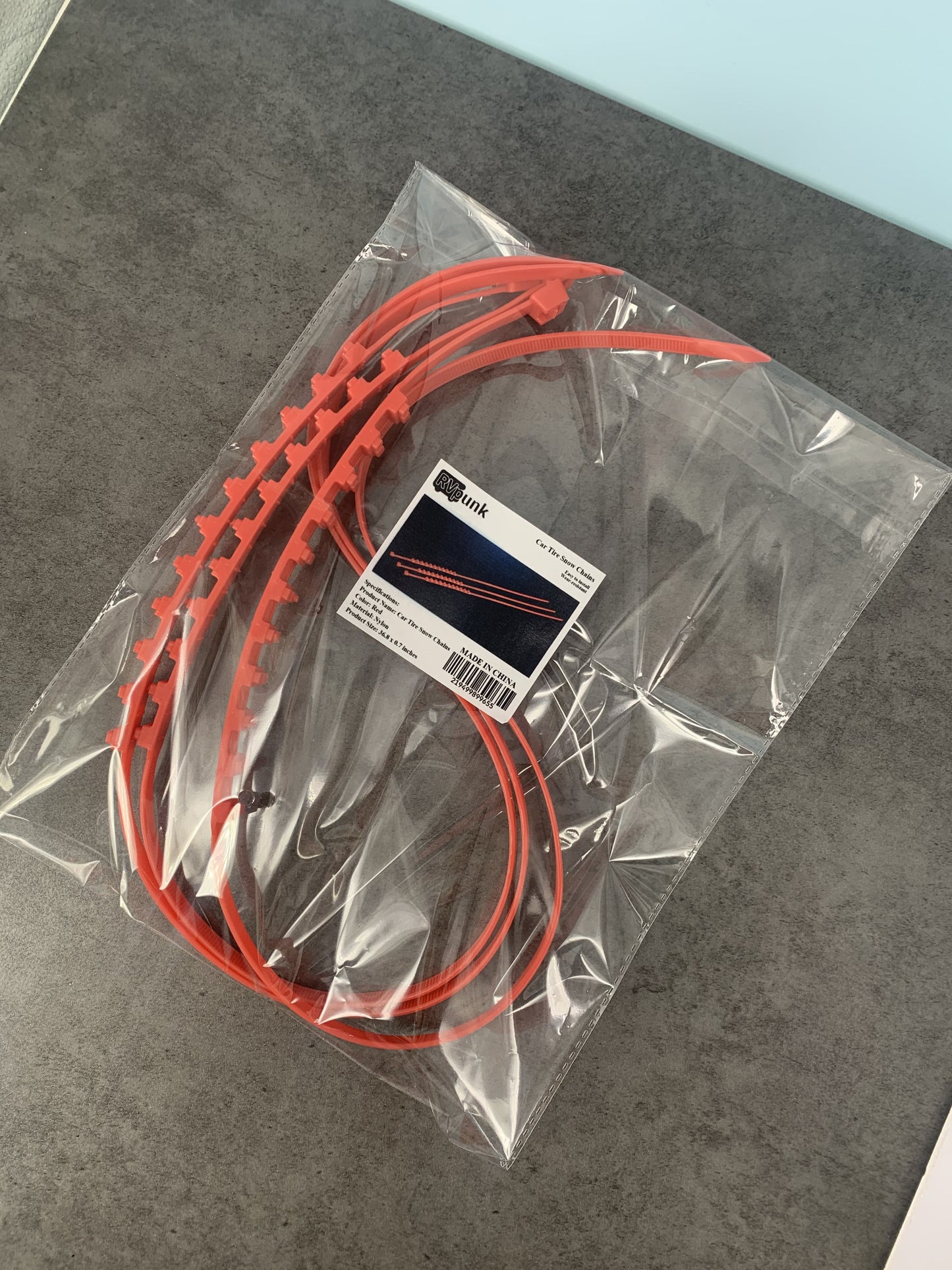 RVpunk Snow Chains, for Car Universal Anti-Skip Chains for SUV/Truck Winter Anti-Slip Snow Chain