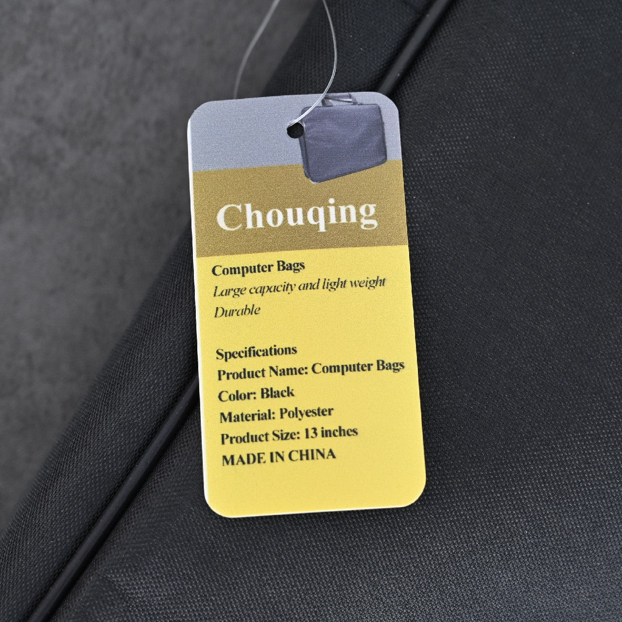 Chouqing Protective Computer Bags Business Office Professional Laptop Bag in Black