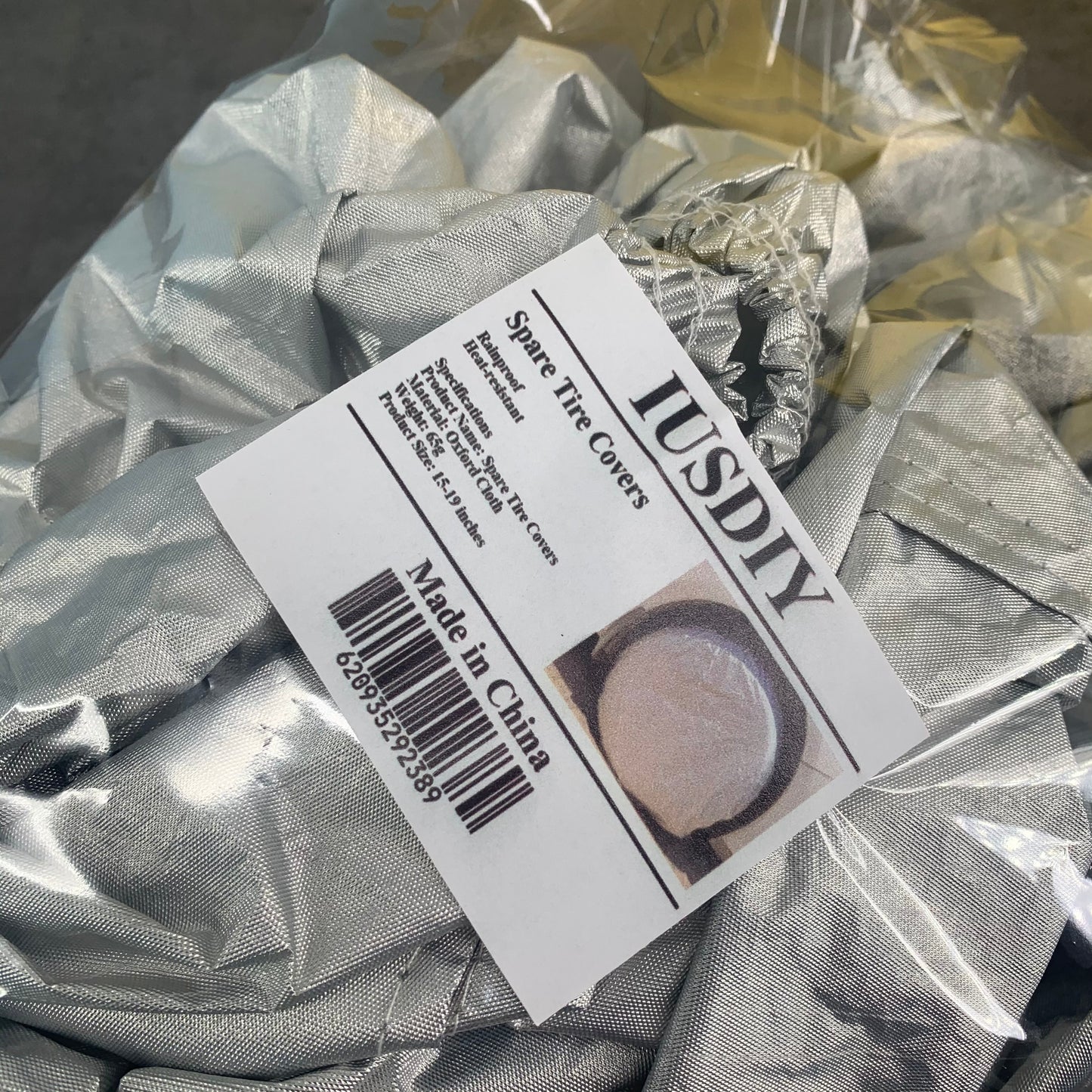 IUSDIY Spare Wheel Covers Waterproof Dust-Proof Wheel Tire Cover in Silver