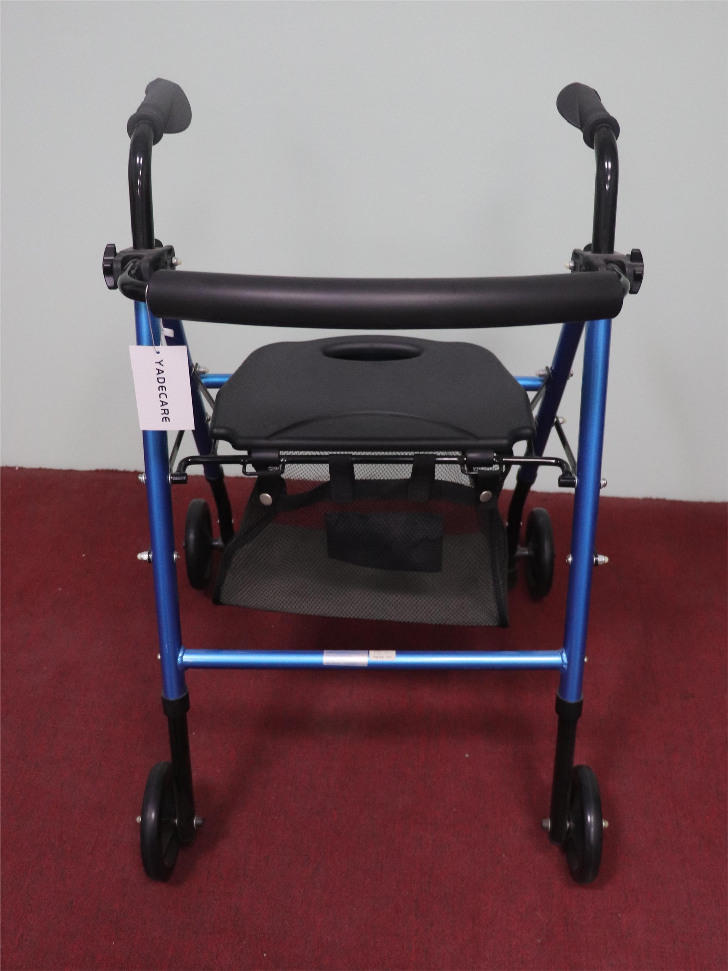 YADECARE Disabled Scooter, Wheelchair, Handicapped Wheelchair, 4 Wheels, with Armrests Black