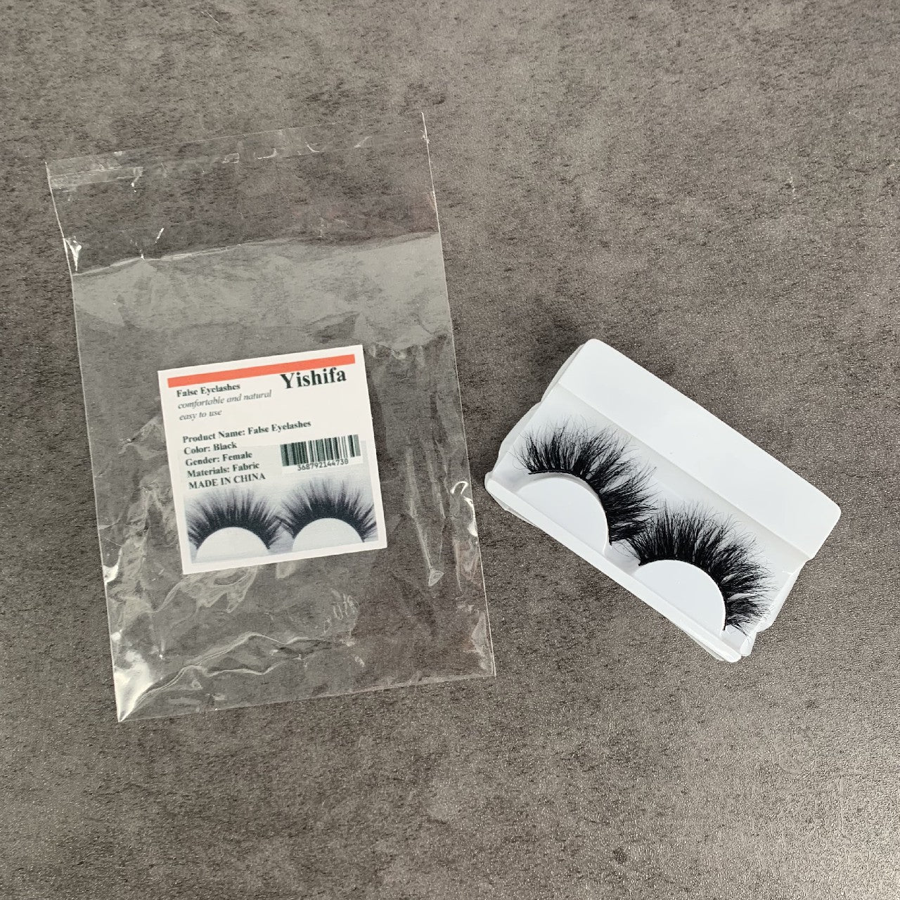 Yishifa Natural Thick Cross Type False Eyelashes Curl False Eyelashes in Black