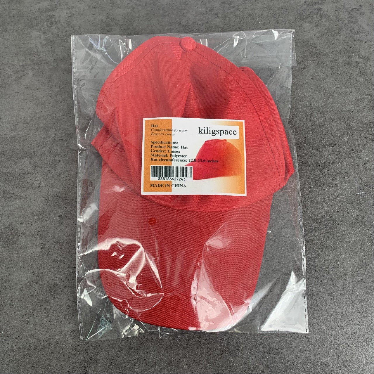 kiligspace Casual Baseball Cap for Kids & Adult in Red