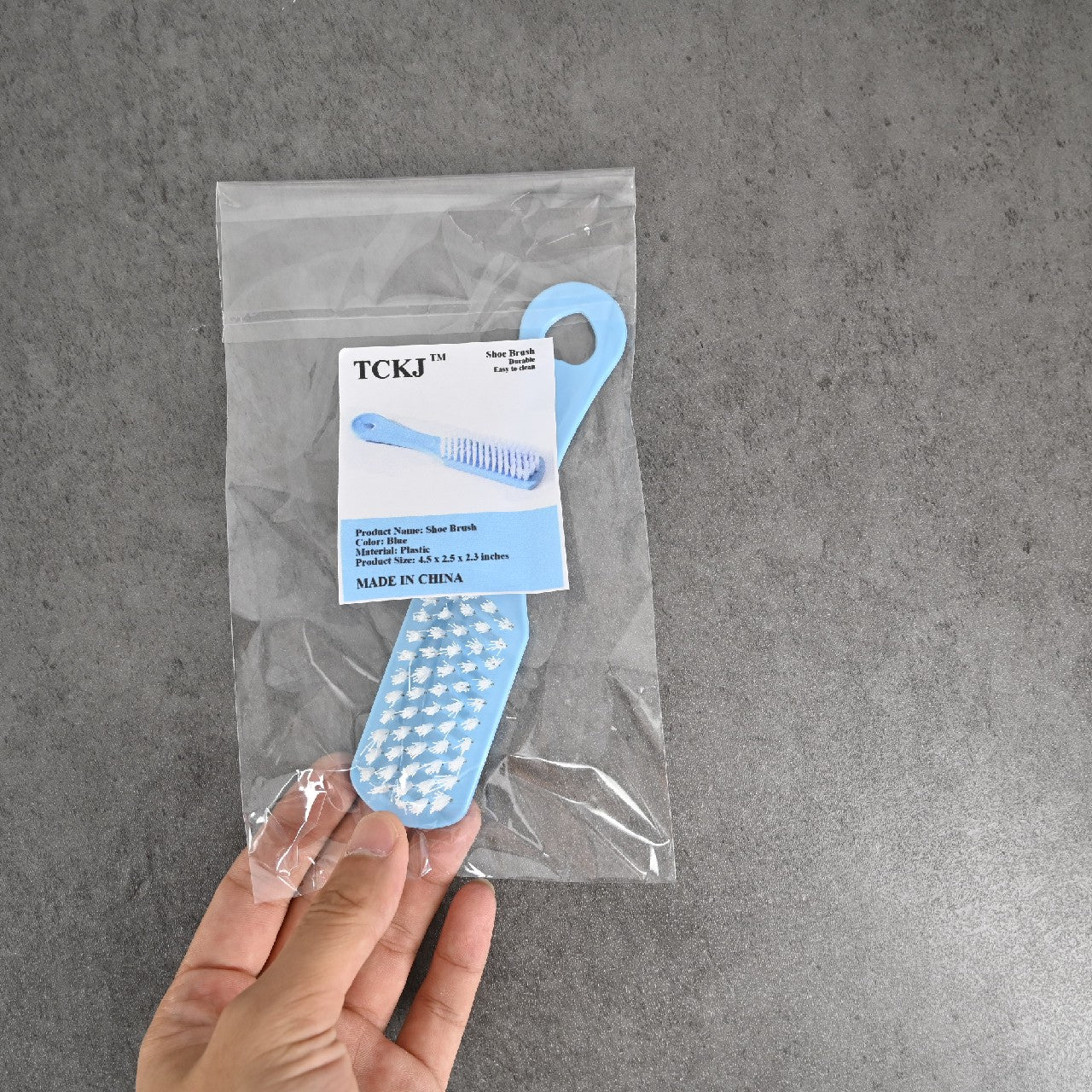 TCKJ Shoe Brush Portable Plastic Handle Comfortable Soft Bristles, Suitable for Cleaning Shoes and Clothes