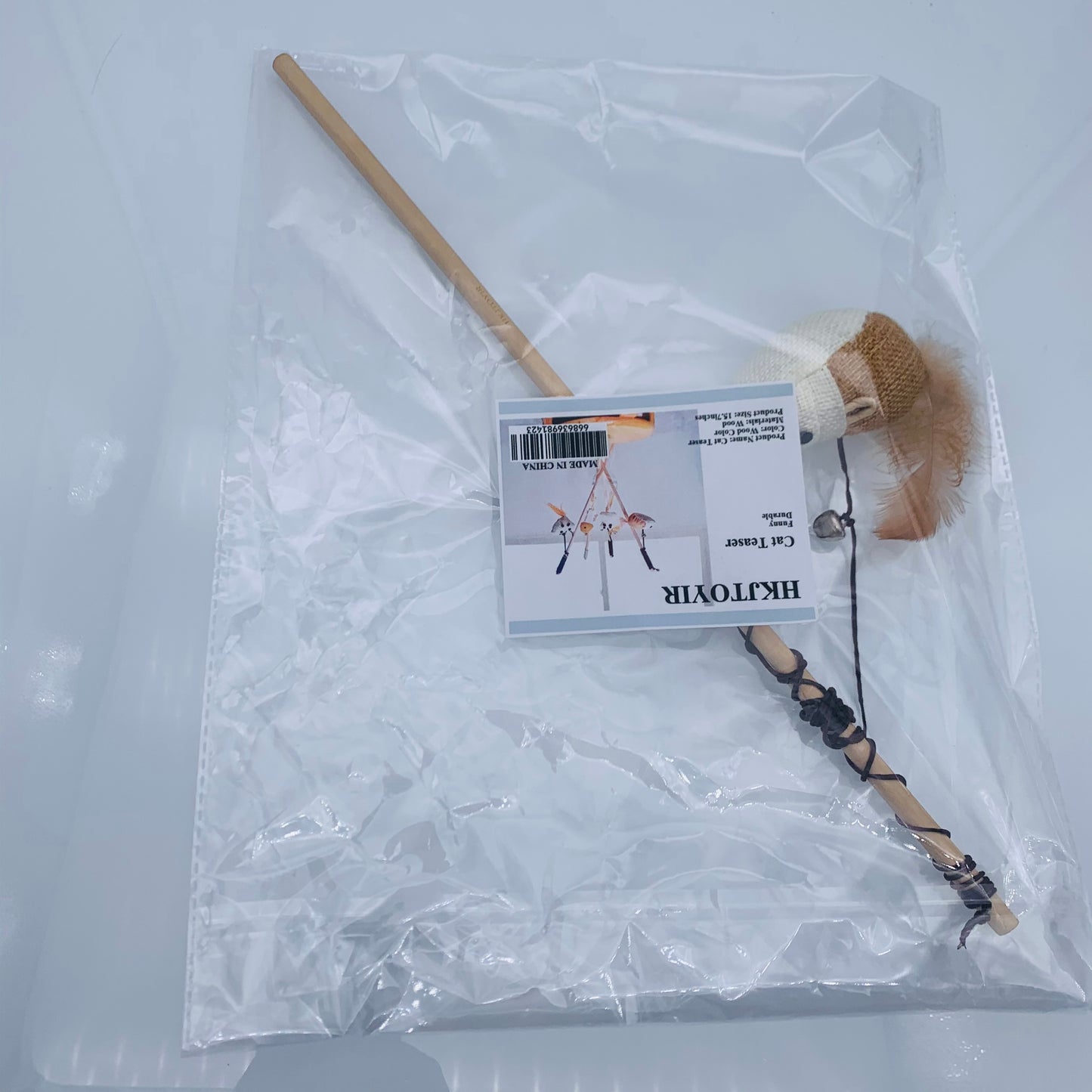 HKJTOYIR Funny Rod Cat Wand Toys Wood Pet Cat Toys