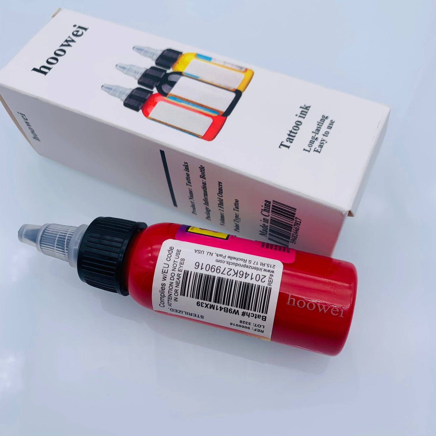 hoowei Tattoo Ink 30ml Tattoo Supplies Super Red, Permanent