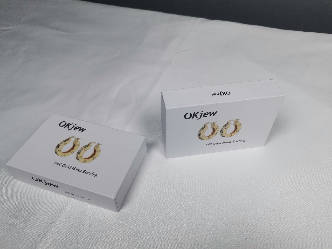 Okjew 14K Gold Elegant Hoop Earrings For Women Girls