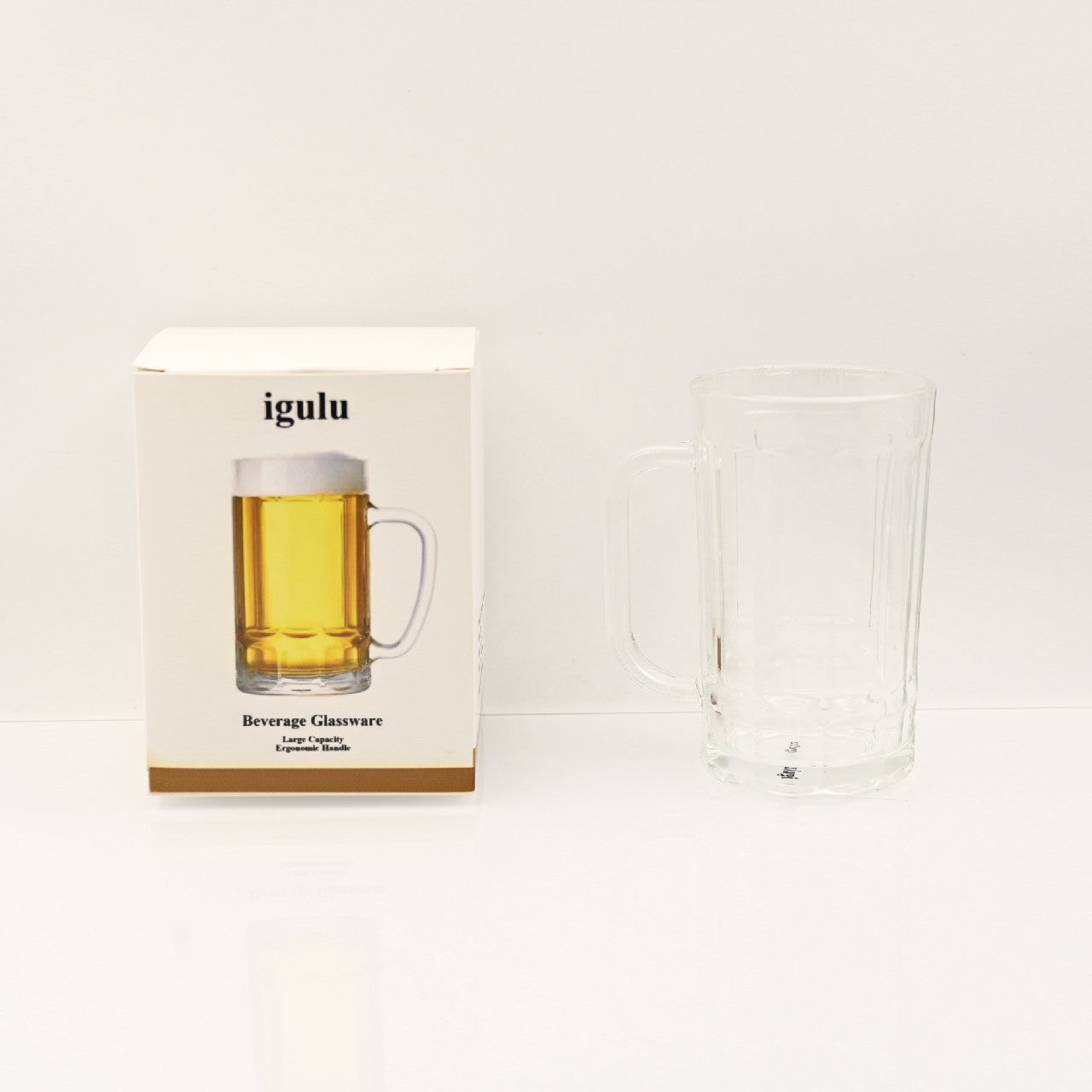 igulu Beverage Glassware Glass Drinking Glasses with Handle for Drinks, Juice