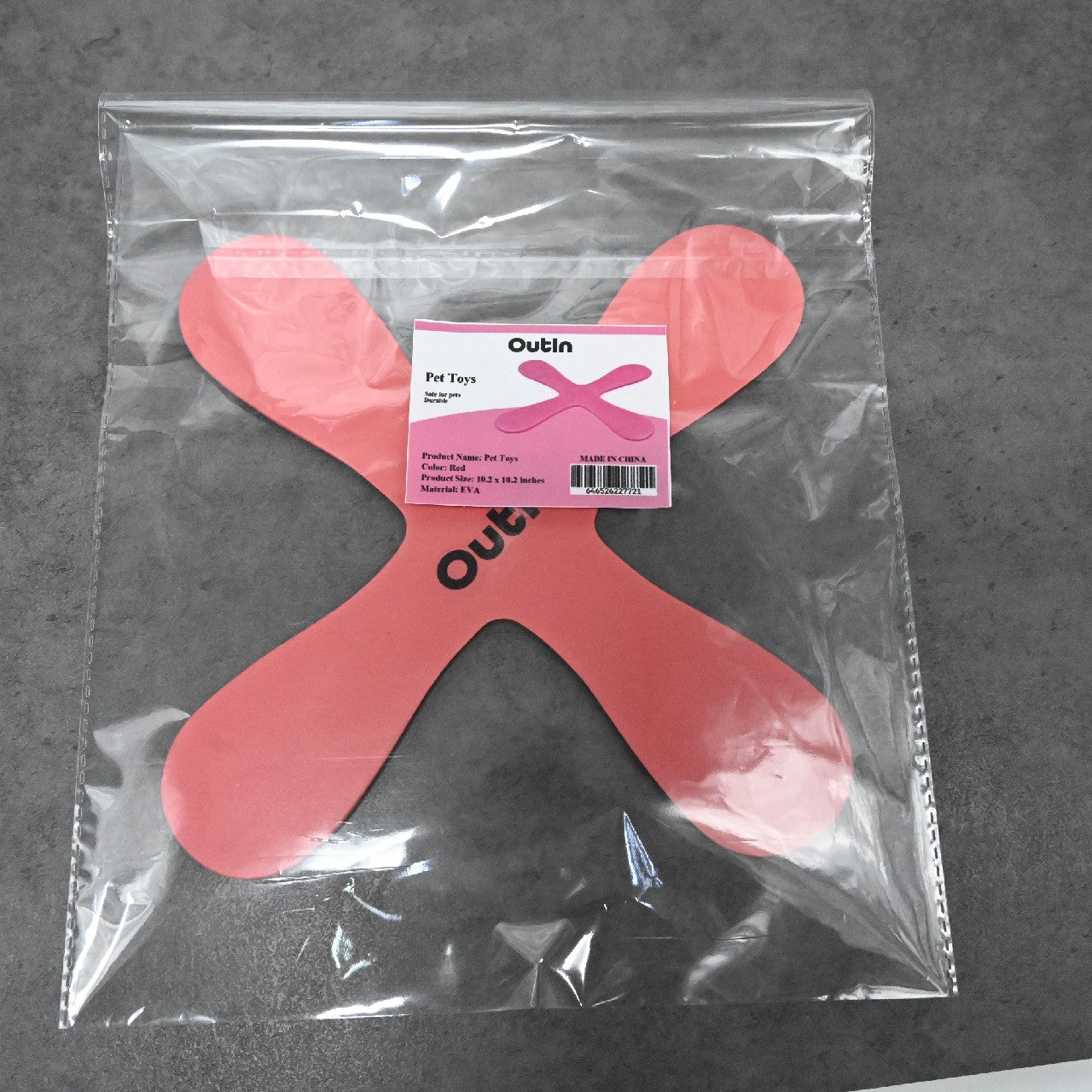 outin Pet Toy Durable Boomerang Soft Cross Boomerang for Sports Game Toy