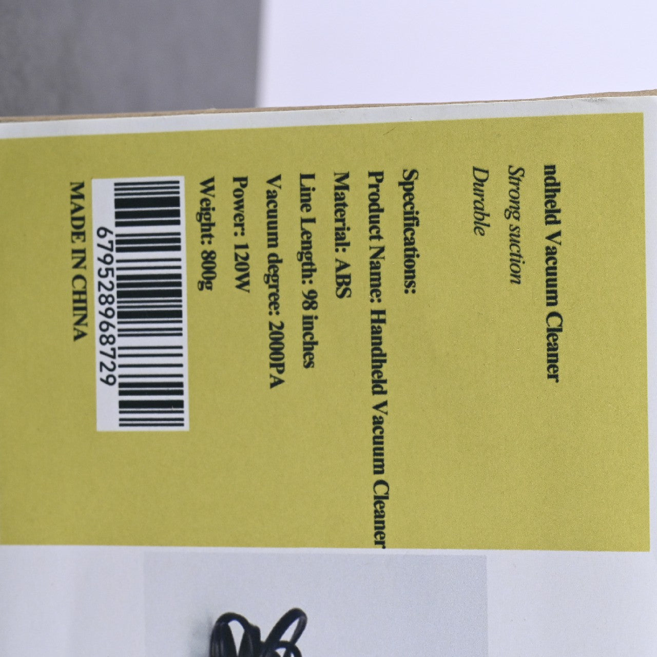 OLAYMEY Handheld Car Vacuum Cleaner With Wired Power Cord in Blue