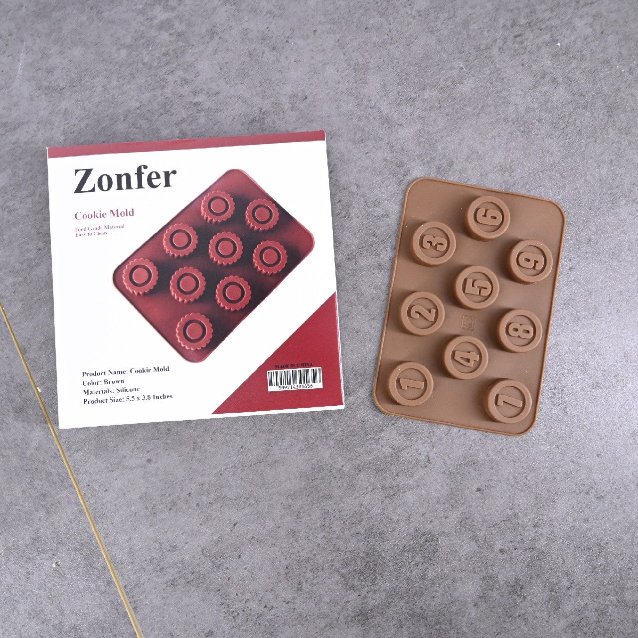 Zonfer Non Stick Silicone Chocolate Molds Cookery Molds In Brown