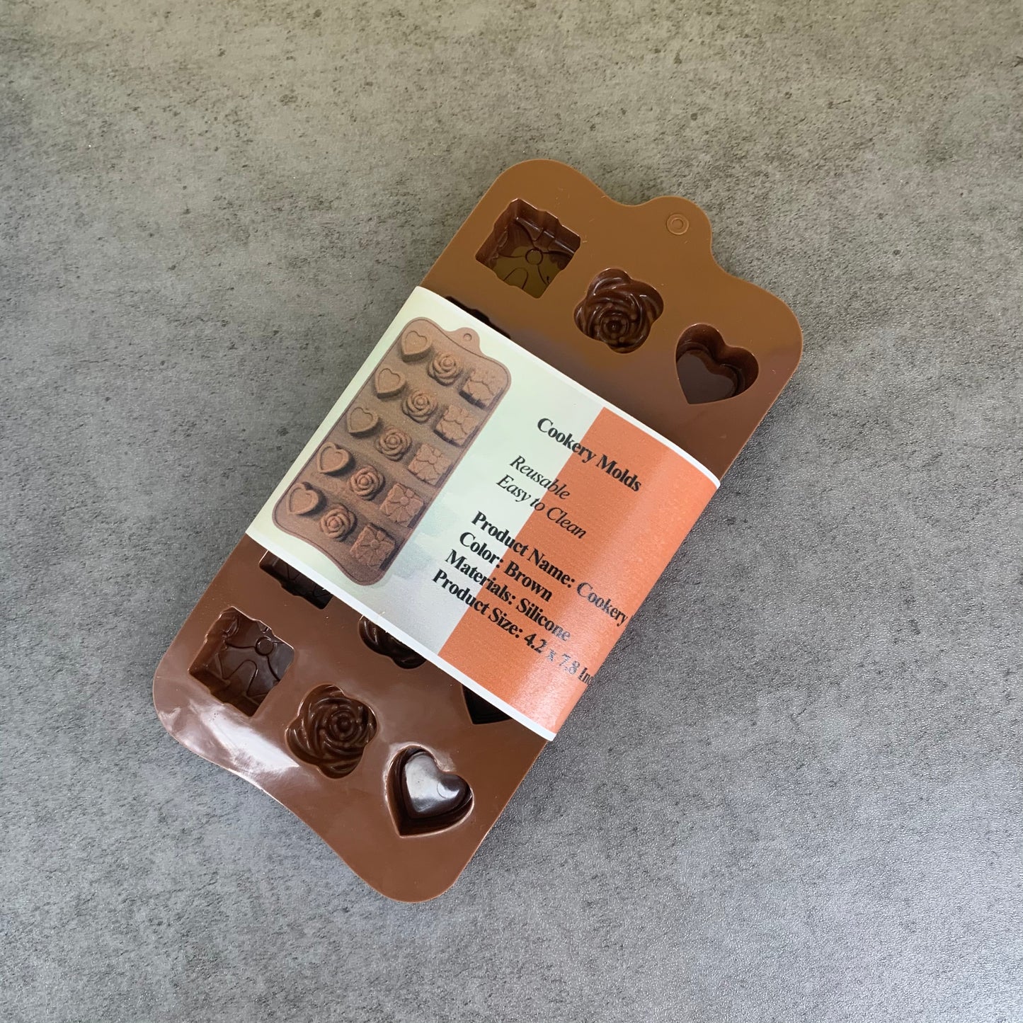 Homtas Non Stick Silicone Chocolate Molds Cookery Molds