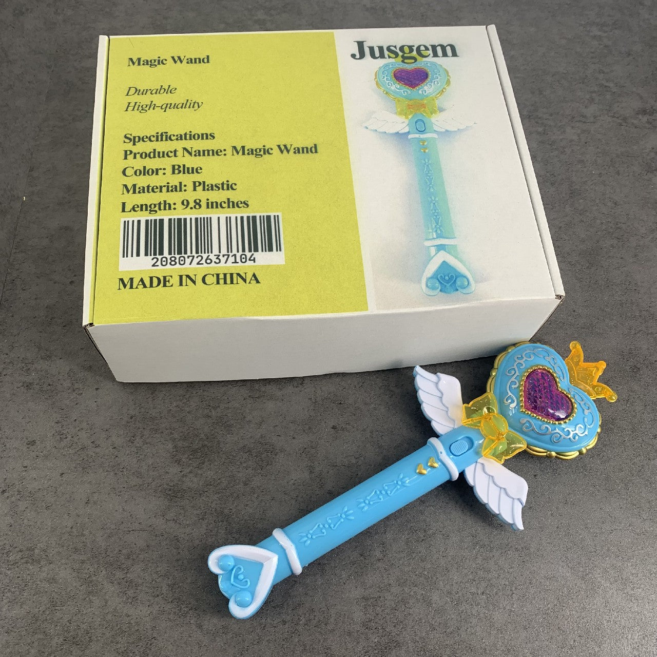 Jusgem Blue Kids Toys Princess Magic Wand Girls Dress Up Accessories Birthday Gift