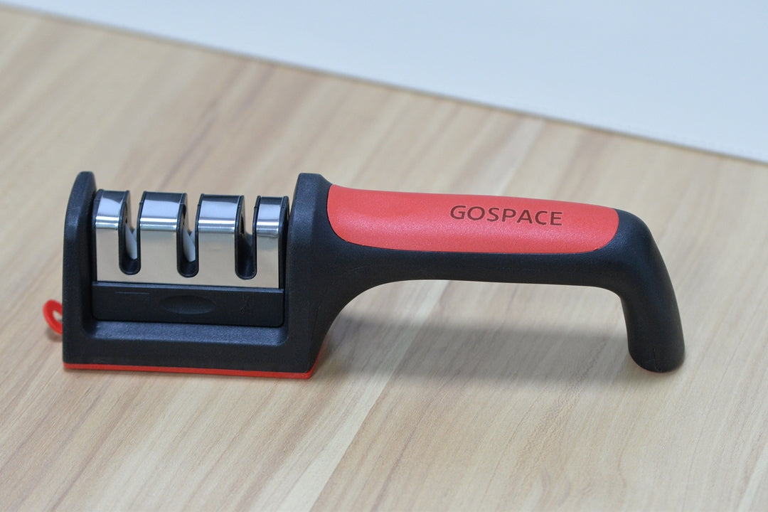 Gospace Hand-Operated Sharpening Tool, Stainless Steel and Plastic Sharpener