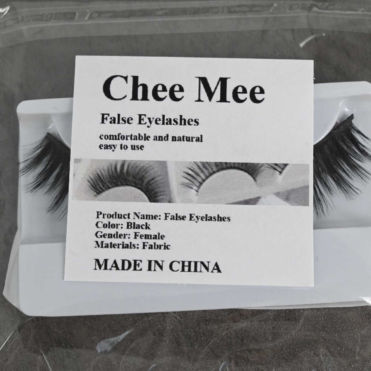 Chee Mee Natural Thick Cross Type False Eyelashes Curl False Eyelashes in Black