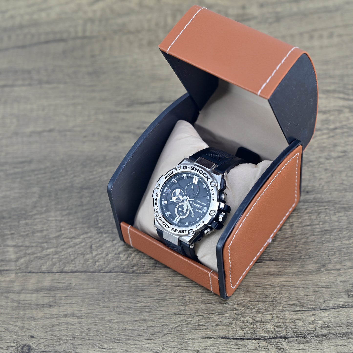 AENVNO Watch Box with Pillow Single Grid Wrist Watch Box