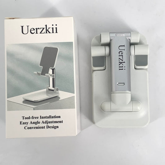 Uerzkii Smartphone Mounts Foldable Cell Phone Stand in Silver