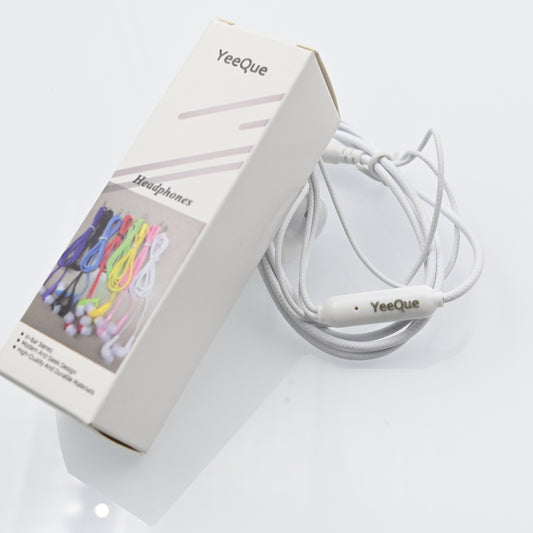 YeeQue White 3.5mm In-ear Wired Headphones Bass Stereo Sports Earphone