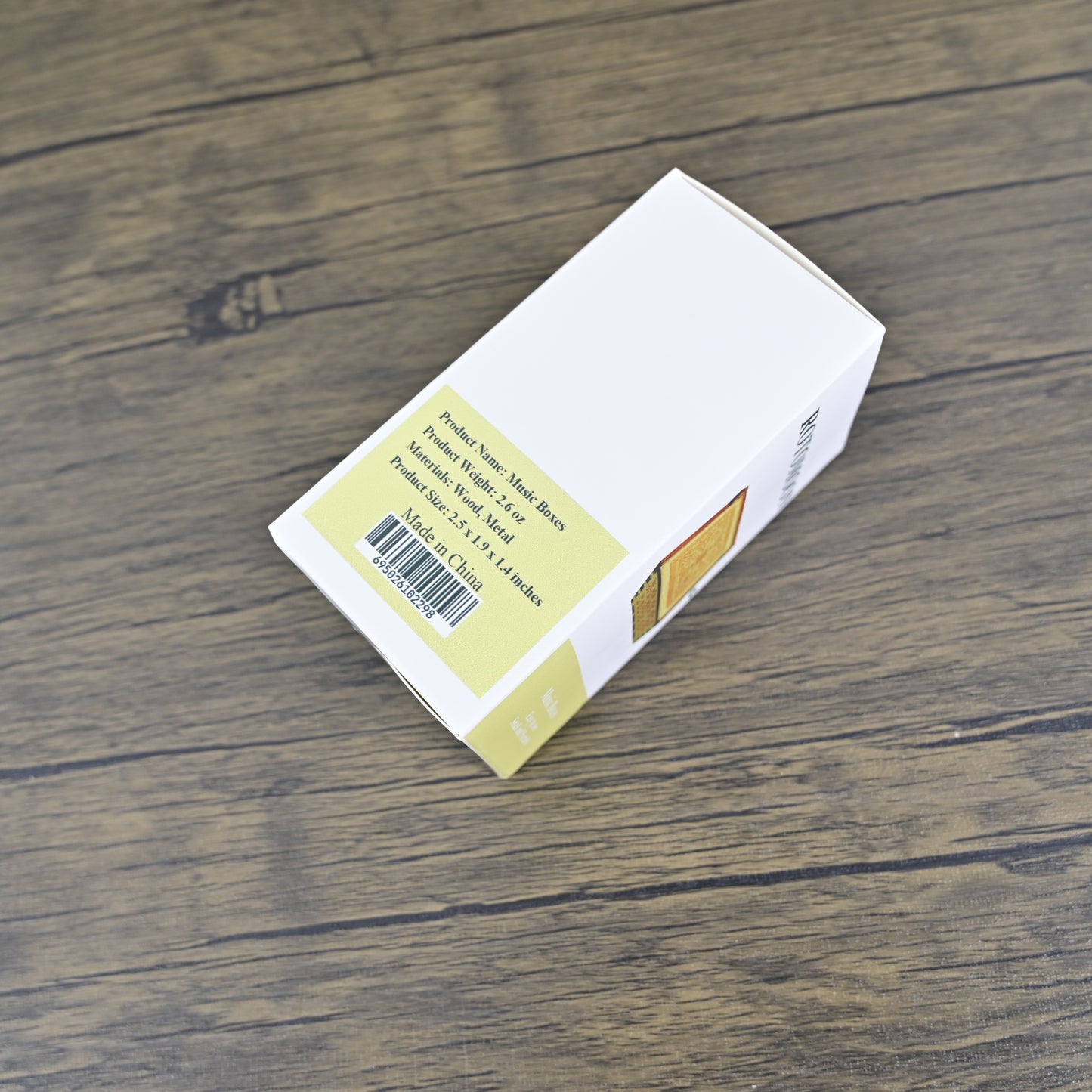 ROTOMOON Carved Wooden Hand Crank Music Box