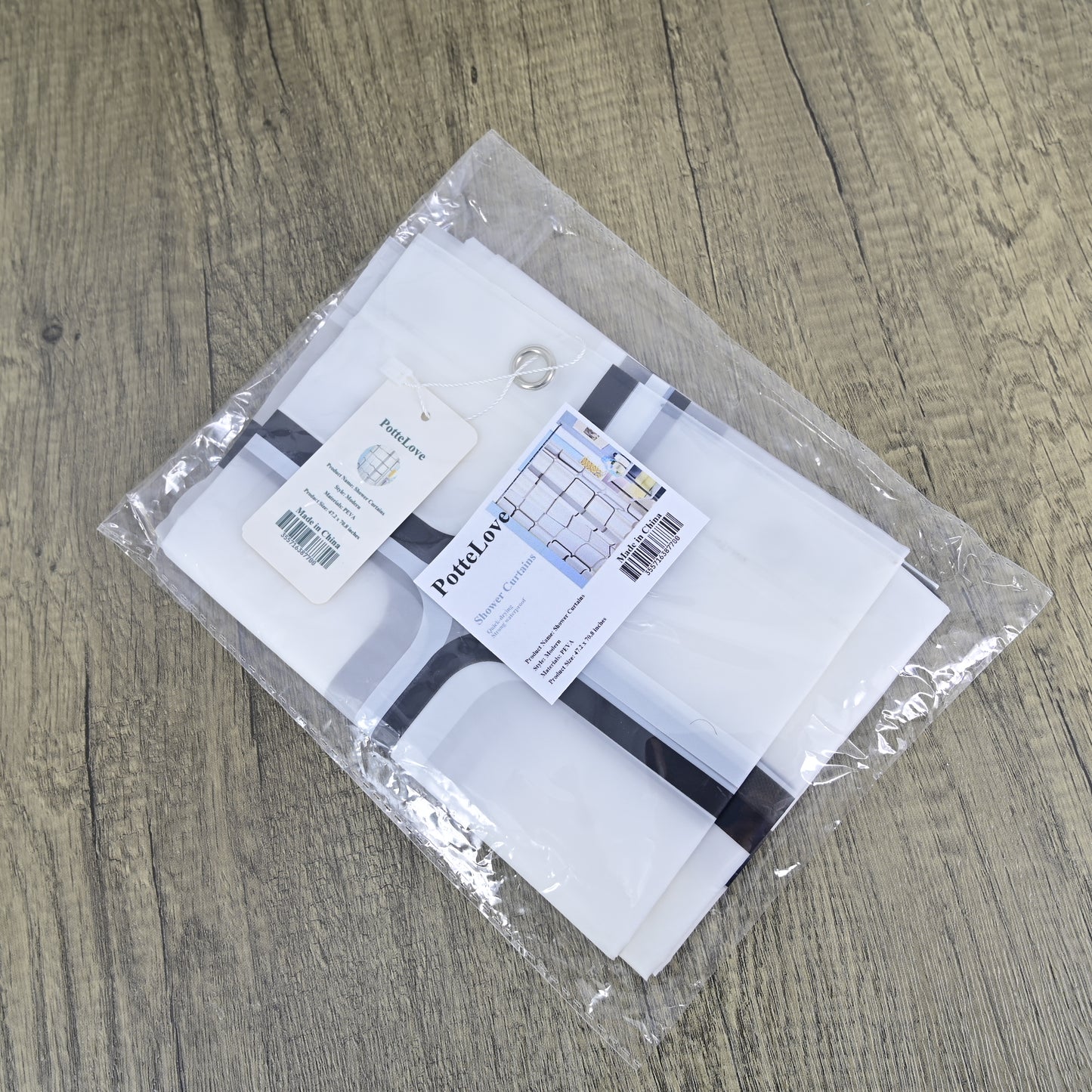 PotteLove Shower Curtain Mildew Proof  Bathroom Curtains Home Waterproof PEVA Plastic Curtain