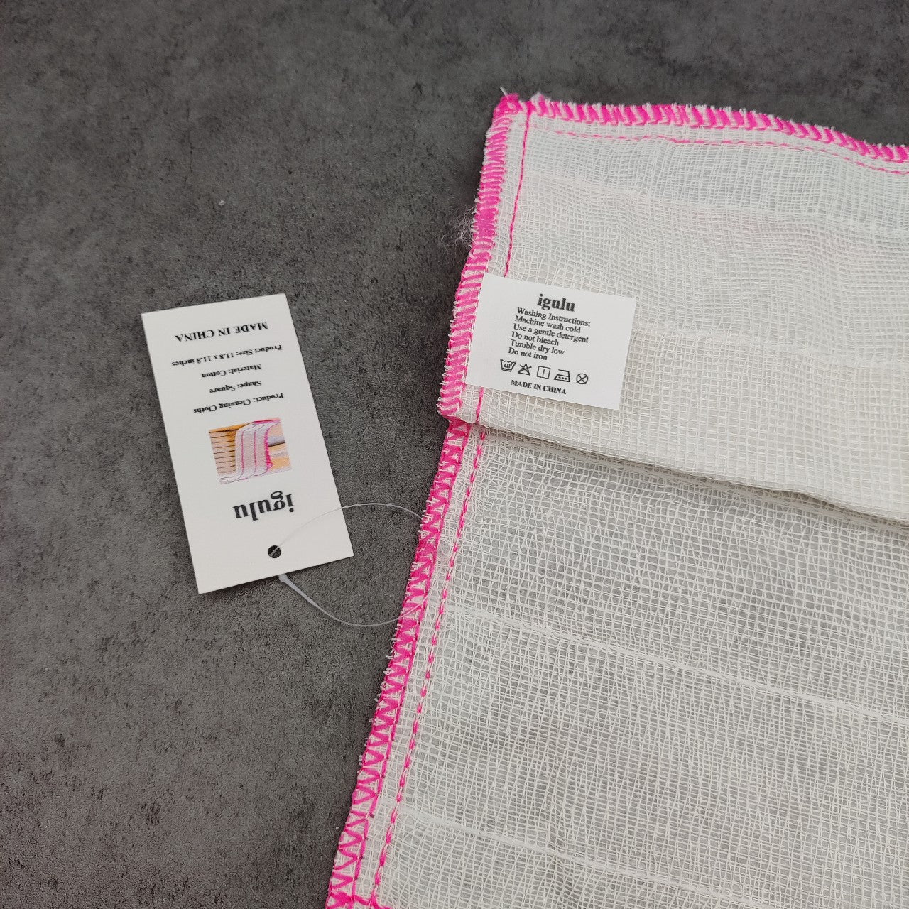 igulu PC Cloth for Cleaning for Kitchen Dishes Thick and Lint Free Cotton Cloth