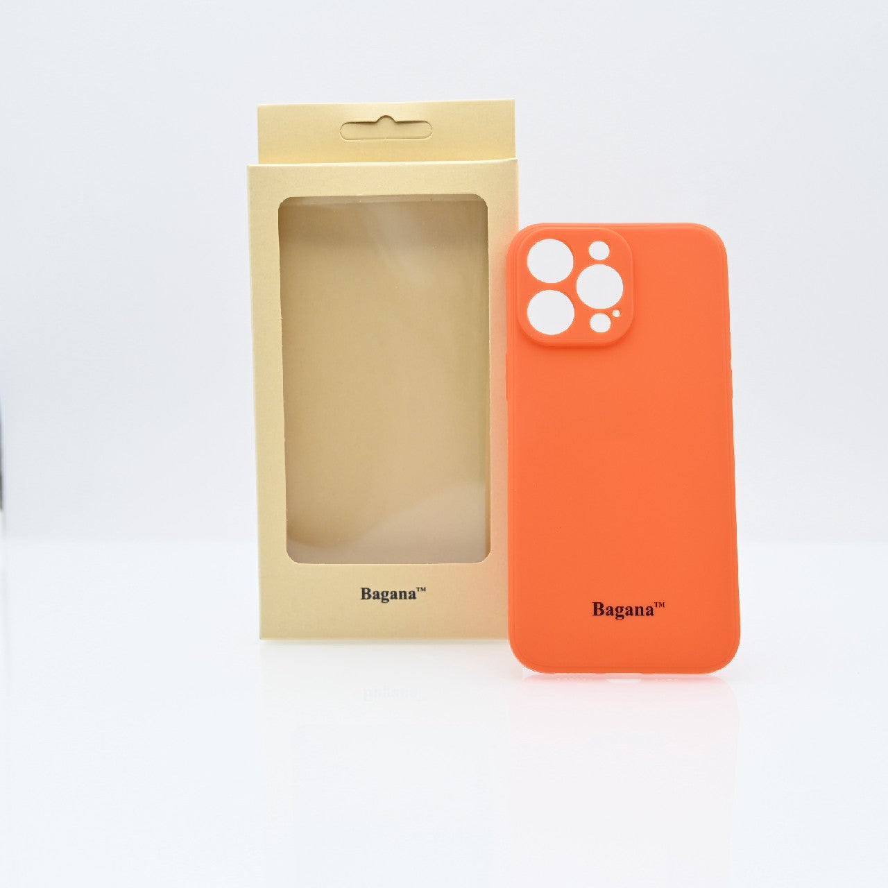 Bagana Cell Phones Protective Cases Silicone Case for iPhone 14 Pro in Orange