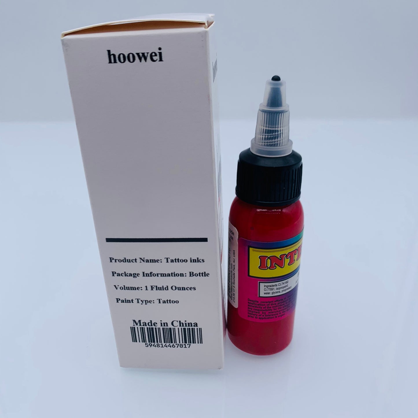 hoowei Tattoo Ink 30ml Tattoo Supplies Super Red, Permanent