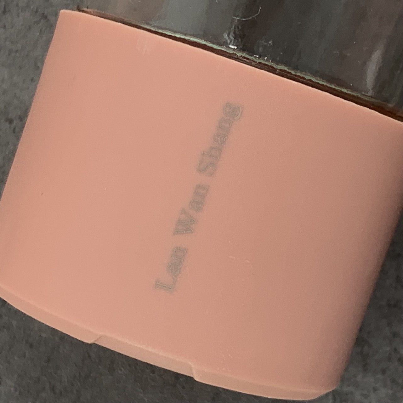 Lan Wan Shang Press-type Glass Leak-proof Oil Bottle Red Plastic Cover