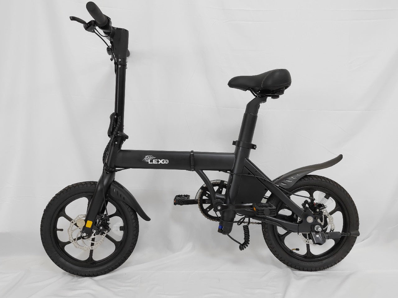 LEXGO Electric Bicycle, 16'' Electric Bike for Adults with 15.5MPH 250W Folding Electric Bike with Removable 36V 270WH Lithium-Ion Battery Throttle & Pedal Assist, LED Display, Black