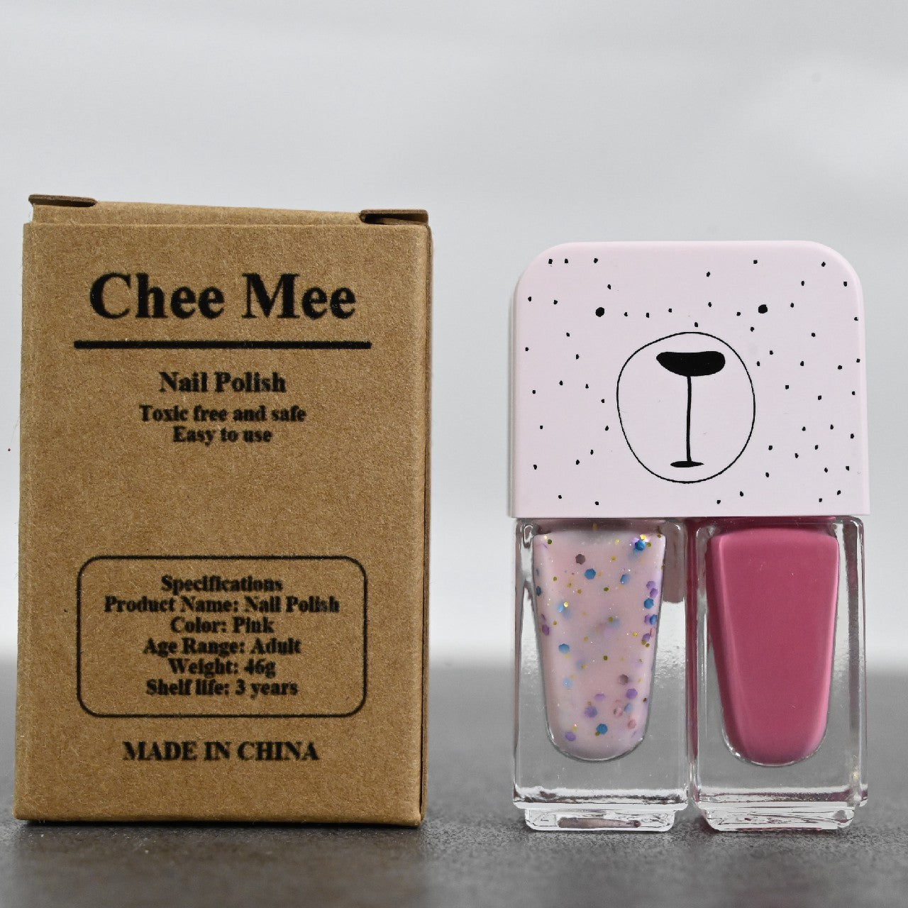 Chee Mee Non-Toxic Eco-Friendly Quick Dry Long Lasting Nail Polish for Women In Pink