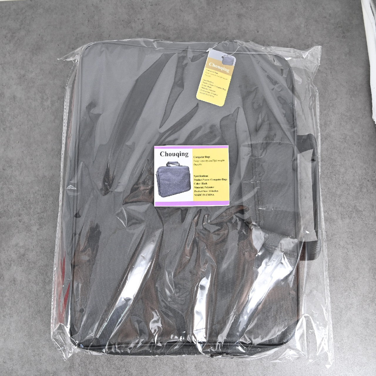 Chouqing Protective Computer Bags Business Office Professional Laptop Bag in Black