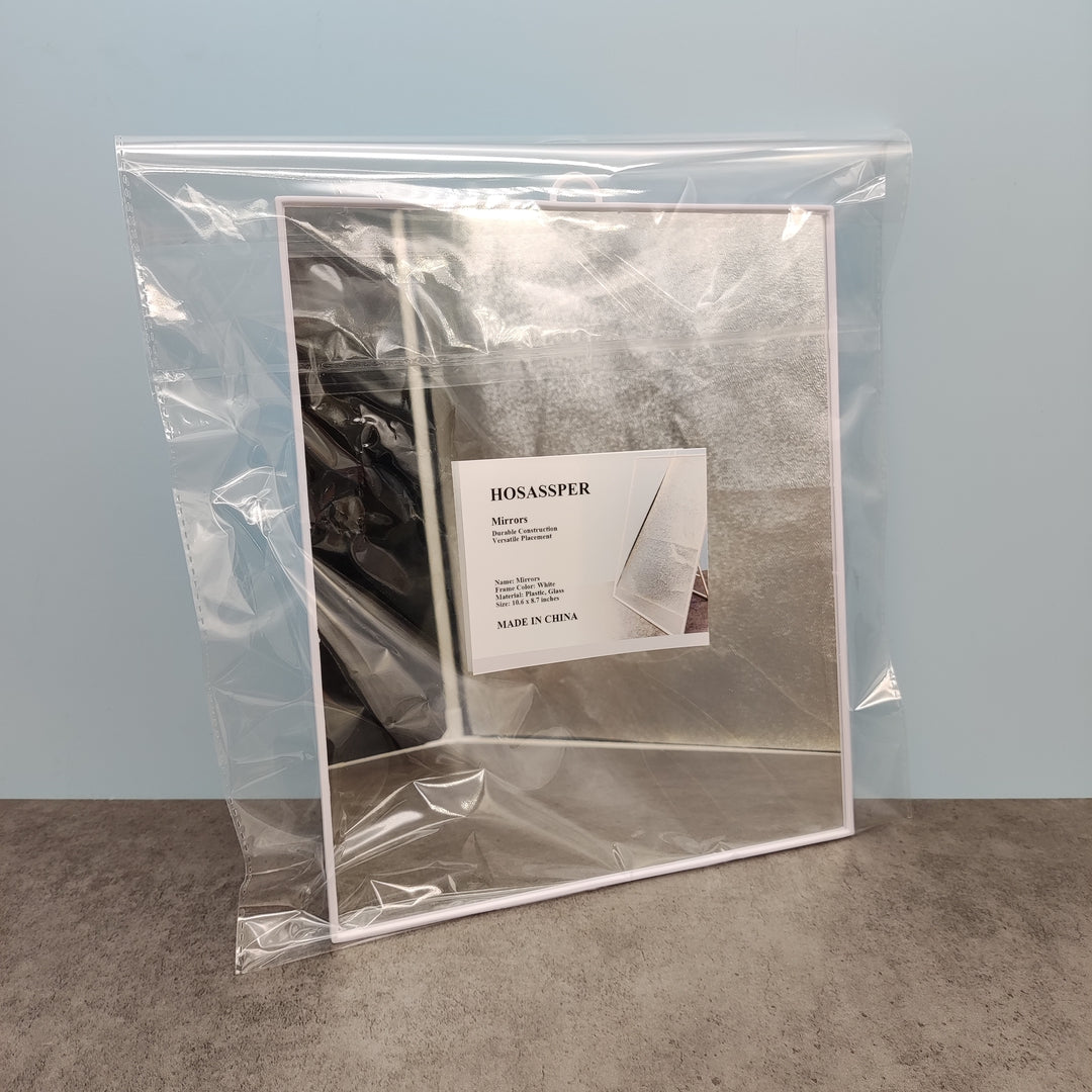 HOSASSPER Mirror Rectangle Wall Mounted Mirror for Bathroom Bedroom Living Room