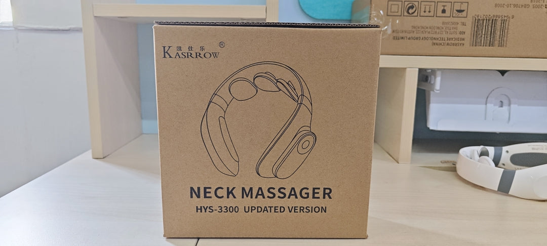 Massage Apparatus Neck Massager for Neck Pain Fatigue Relief for Adults, White