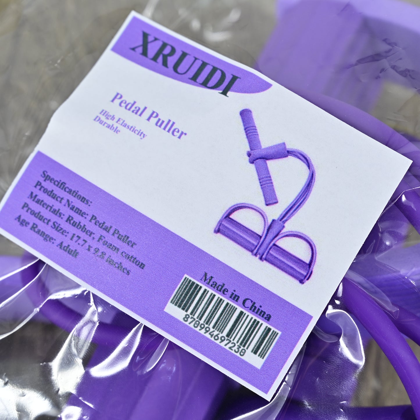 XRUIDI Pedal Puller Fitness Equipment in Purple