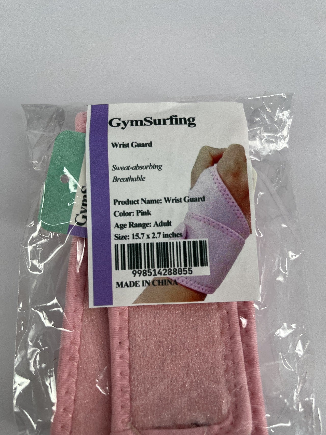 GymSurfing Wrist Guards for Athletic for Use, Weightlifting, Tendonitis, Carpal Tunnel Arthritis In Pink