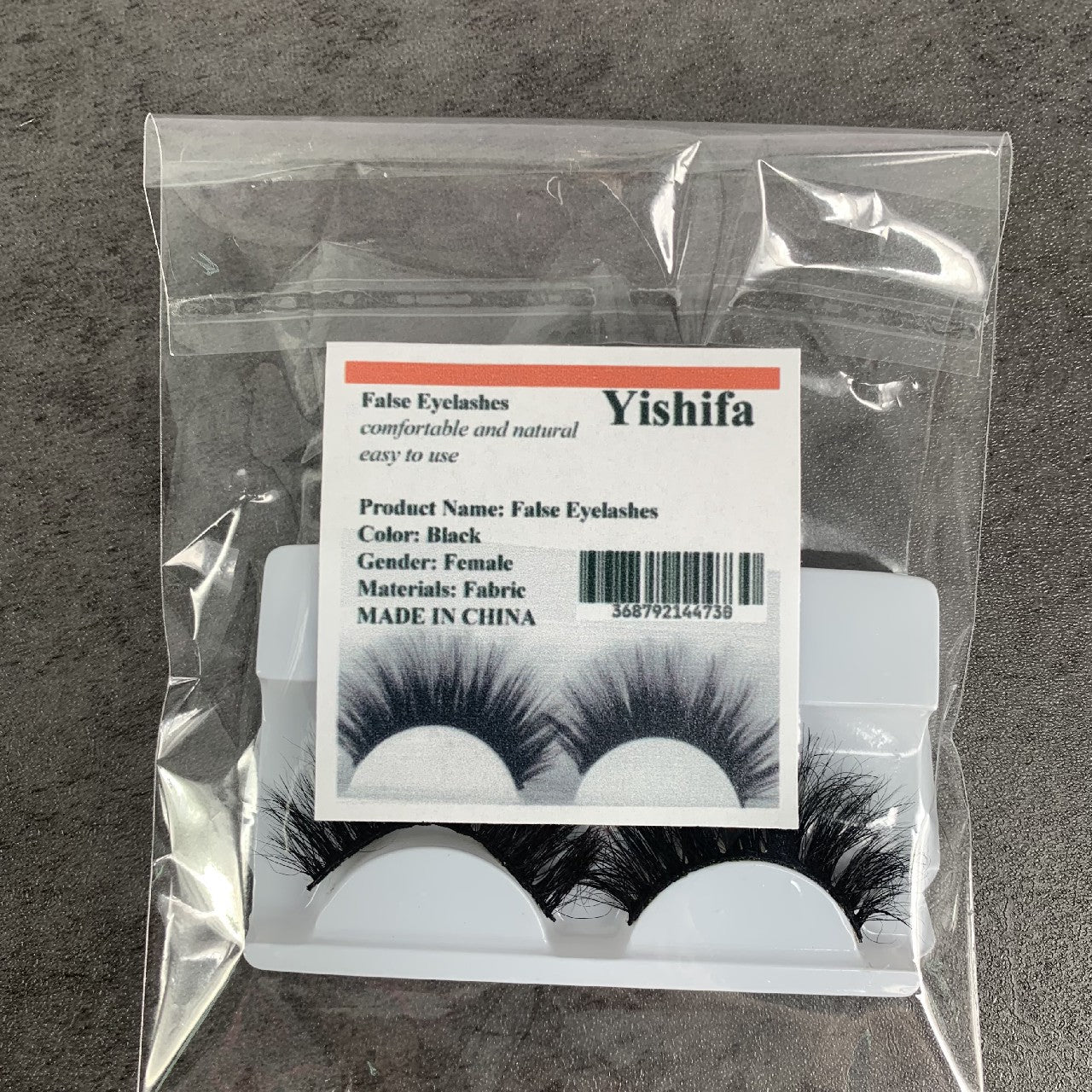 Yishifa Natural Thick Cross Type False Eyelashes Curl False Eyelashes in Black