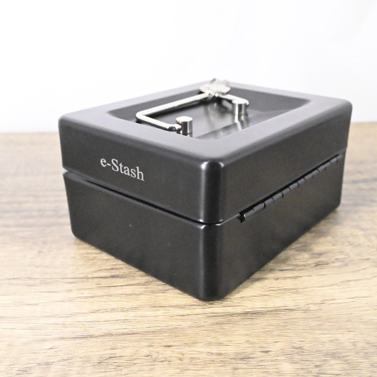 e-Stash Black Metal Strong Boxes with Lock Small Safe for Home and Office
