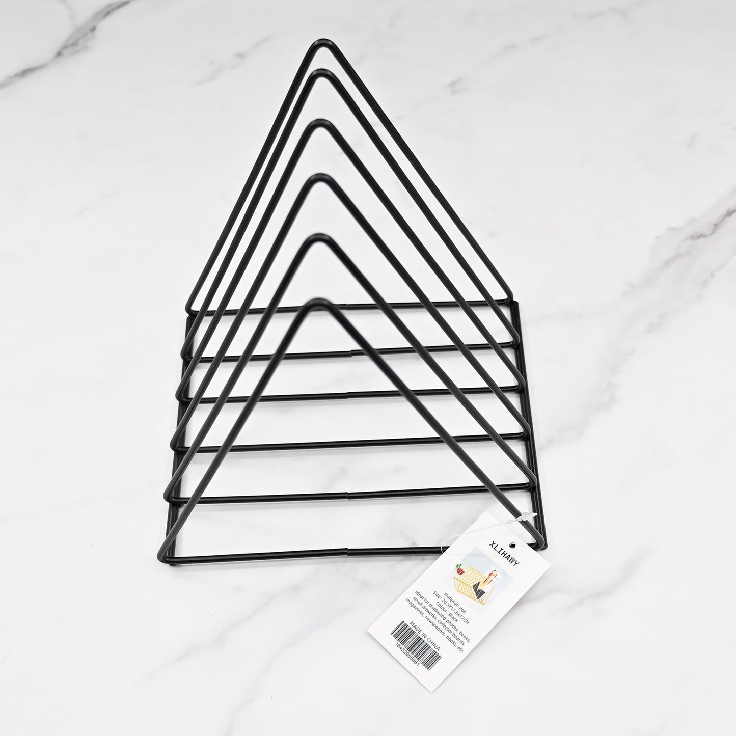 XLIHAWY Magazines Storage Rack Metal Book Shelf Home Living Room Decor