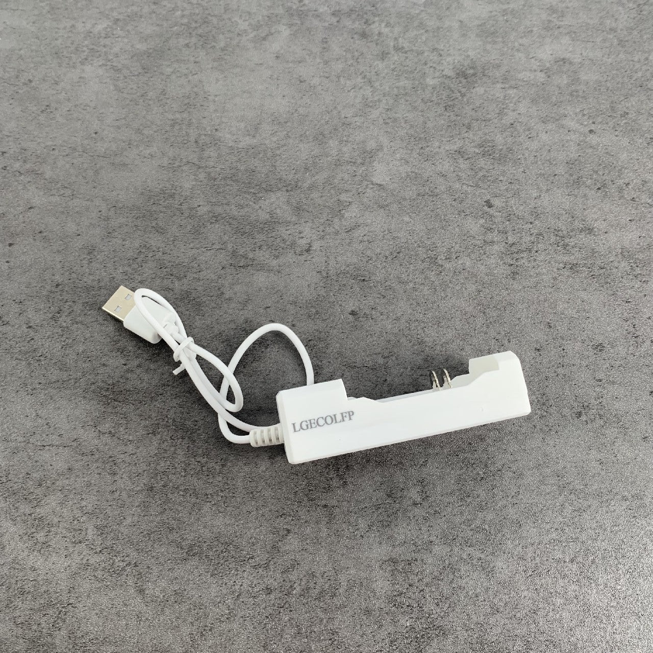 LGECOLFP 2 Charging Slots Battery Chargers for Rechargeable Batteries, White