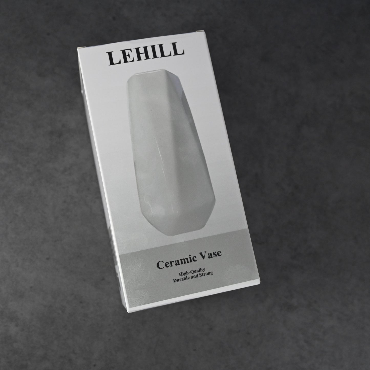 LEHILL White Ceramic Vase, Simple Design Vase, Suitable for Bedroom Living Room Dining Table Decoration