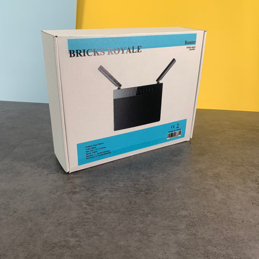 BRICKS ROYALE Dual Band Wireless Internet Router, 4* 10/100/1000Mbps Fast Ethernet Ports in Black