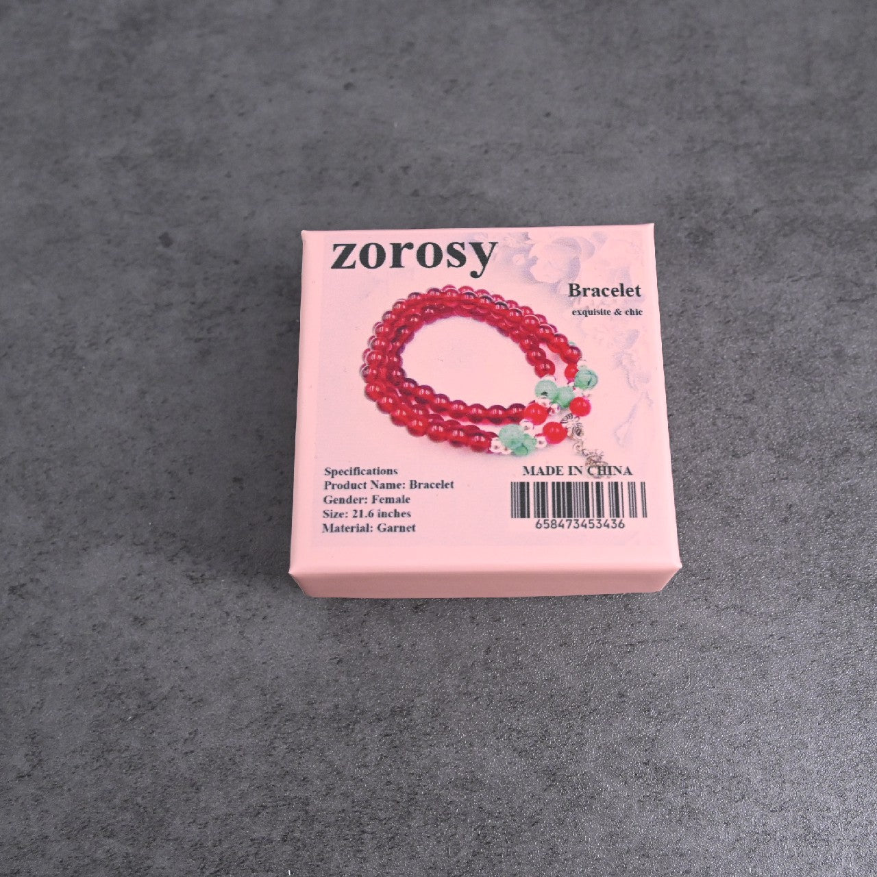 zorosy Red Garnet Bracelet Natural Garnet Bracelet Crystal Jewelry