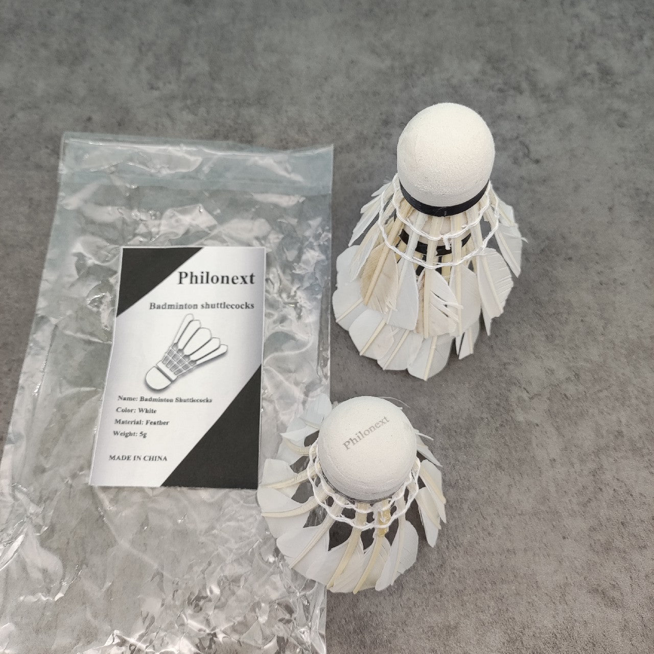 Philonext 3PCS Goose feather Badminton Shuttlecocks Train White