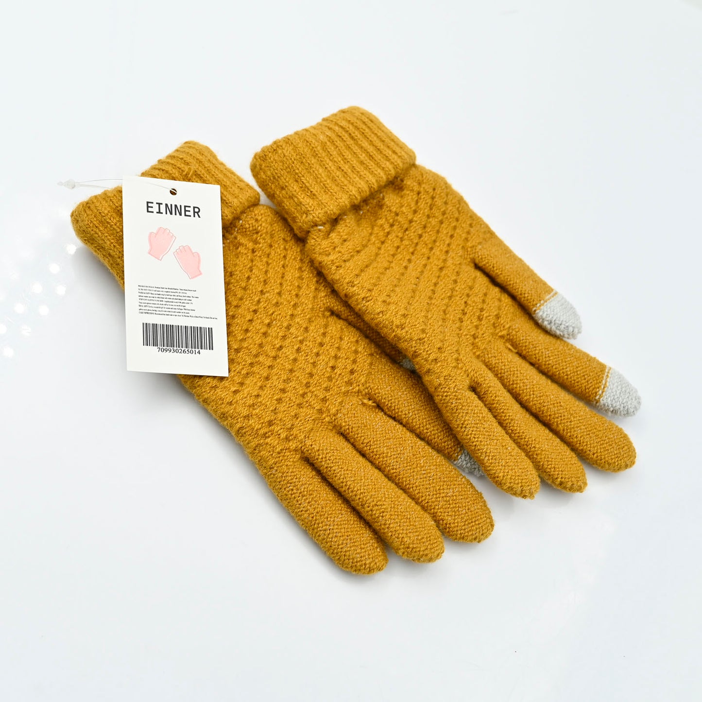 EINNER Soft & Comfortable Ginger Yellow Womens Winter Gloves