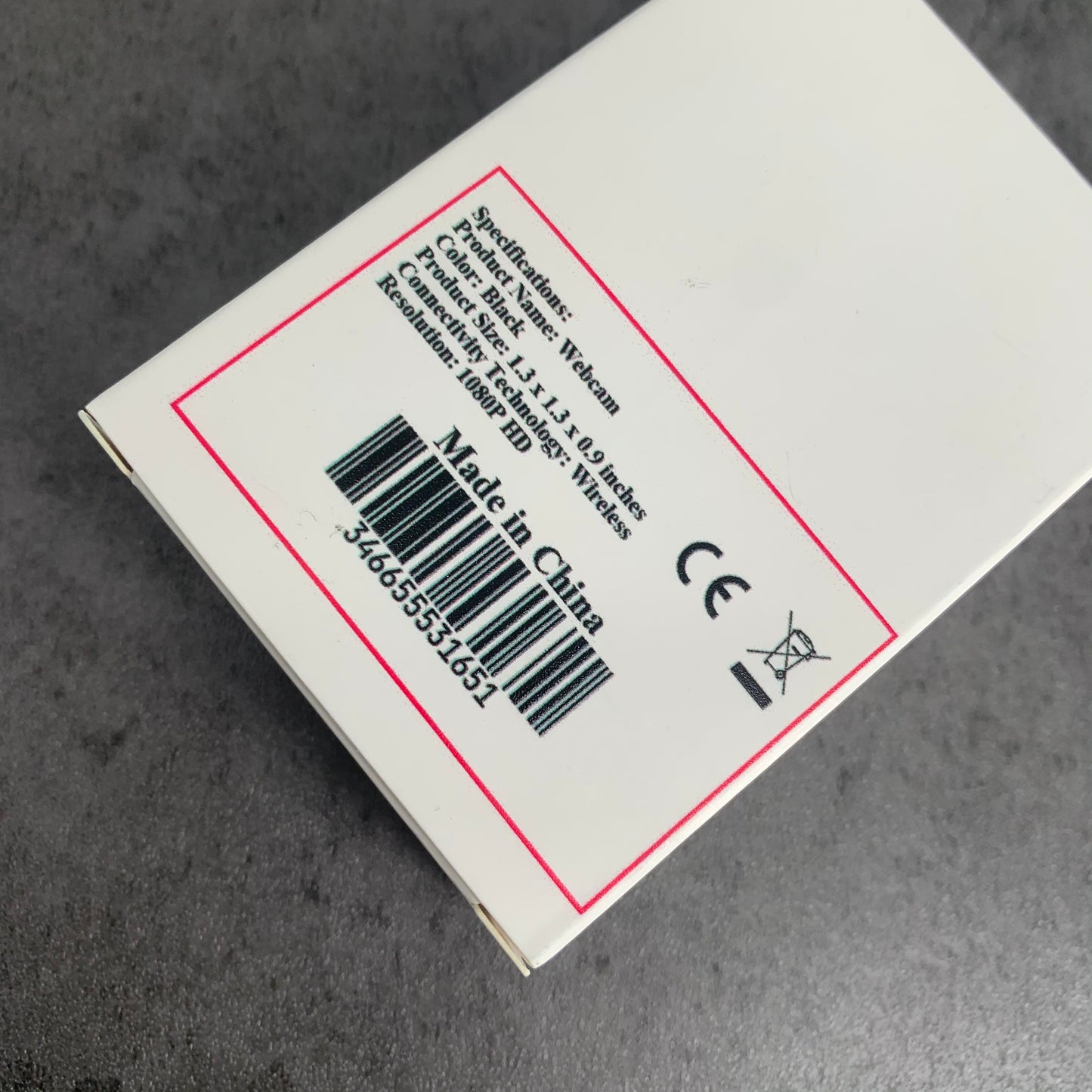 JPSR Black Wireless 1080P HD Webcam for Home Indoor